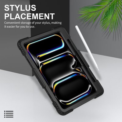 iPad Pro 11 5th Gen (2024) Stöttåligt Hybridskal Svart