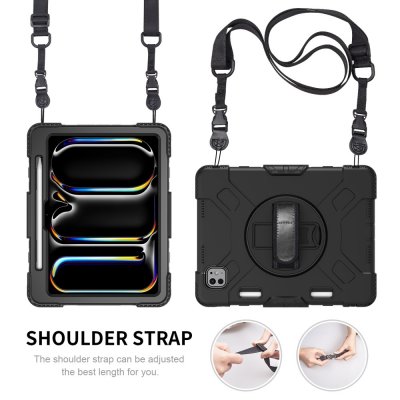 iPad Pro 11 5th Gen (2024) Stöttåligt Hybridskal Svart