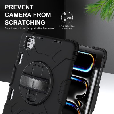 iPad Pro 11 5th Gen (2024) Stöttåligt Hybridskal Svart