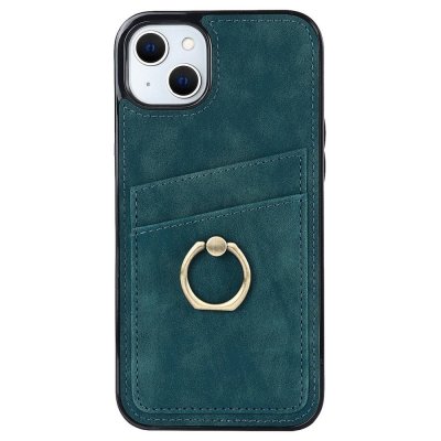 Köp iPhone 14 Kortfack Skal Ring Grön Online