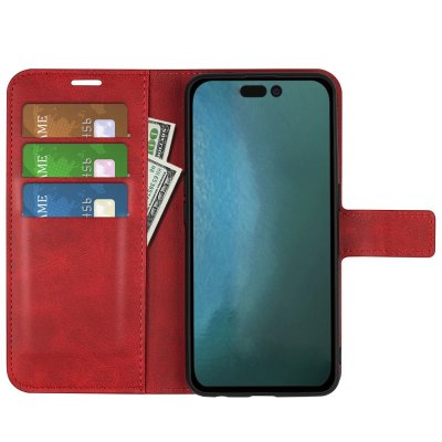 Köp iPhone 14 Plus Wallet Leather Red Online