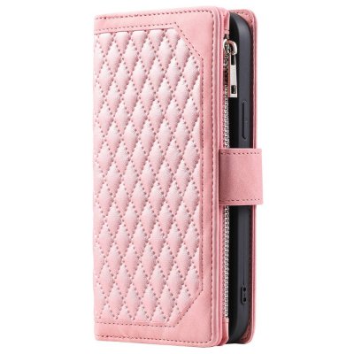 Köp iPhone 14 Plånboksväska Vadderad Rosa Online