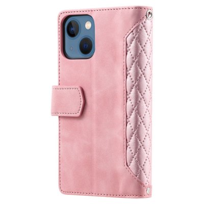 Köp iPhone 14 Plånboksväska Vadderad Rosa Online