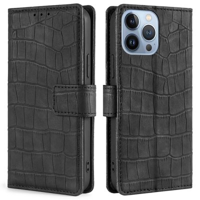 Köp iPhone 14 Pro Fodral Krokodilmönster Svart Online