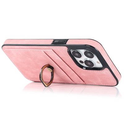 Köp iPhone 14 Pro Kortfack Skal Ring Rosa Online