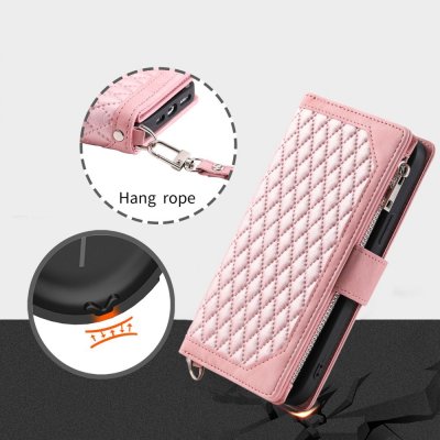 Köp iPhone 14 Pro Plånboksväska Vadderad Rosa Online