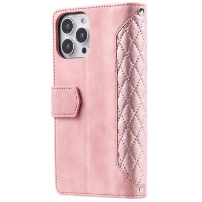 Köp iPhone 14 Pro Plånboksväska Vadderad Rosa Online