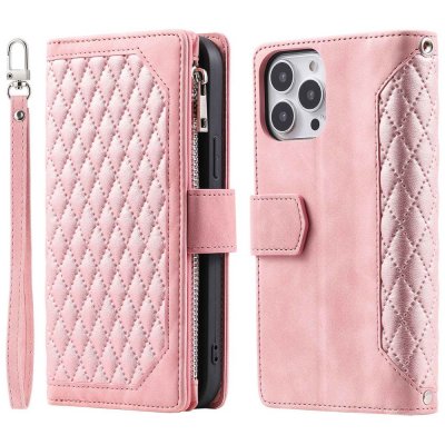 Köp iPhone 14 Pro Plånboksväska Vadderad Rosa Online
