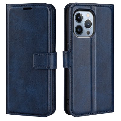 Köp iPhone 14 Pro Wallet Leather Blue Online