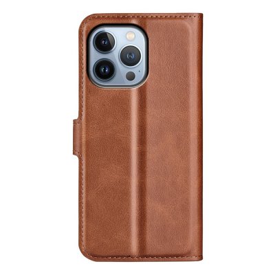 Köp iPhone 14 Pro Wallet Leather Brown Online