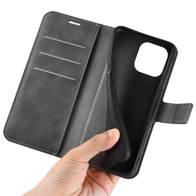 Köp iPhone 14 Pro Wallet Leather Grey Online