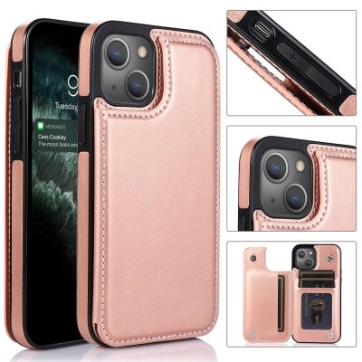 Köp iPhone 14 Skal Plånbok Roséguld Online