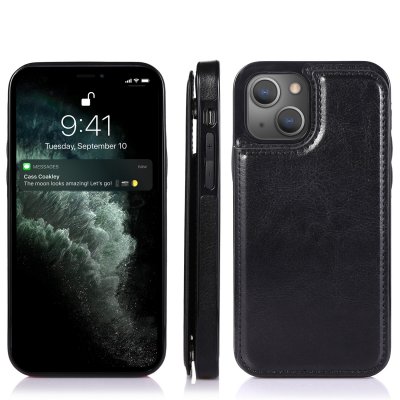 Köp iPhone 14 Skal Plånbok Svart Online