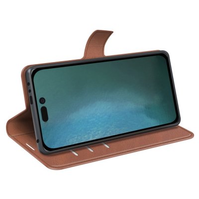iPhone 14 Wallet Leather Brown - Techhuset.se