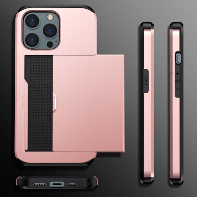 Köp iPhone 15 Pro Max Skal Med Kortfack Roséguld Online
