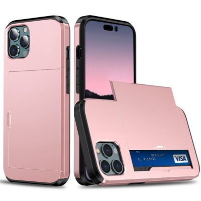 Köp iPhone 15 Pro Max Skal Med Kortfack Roséguld Online