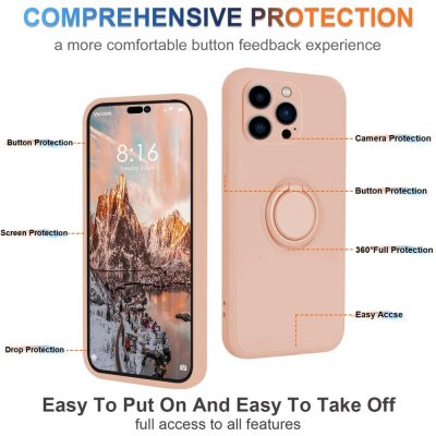 Köp iPhone 15 Pro Max Skal Med Ringhållare Rosa Online