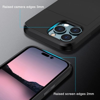 Köp iPhone 15 Pro Skal Med Kortfack Svart Online