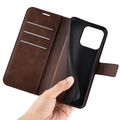 Köp iPhone 15 Pro Wallet Leather Brown Online