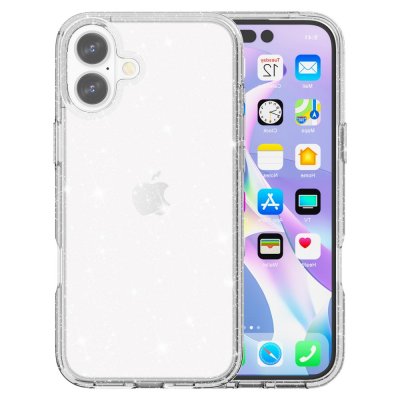 iPhone 16 Skal Glitter Transparent