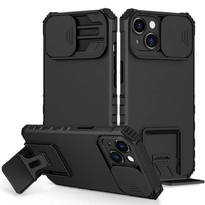 Köp Kickstand Skal iPhone 14 Kameraskydd Svart Online