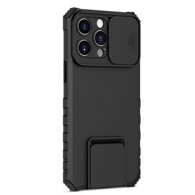 Köp Kickstand Skal iPhone 14 Pro Max Kameraskydd Svart Online
