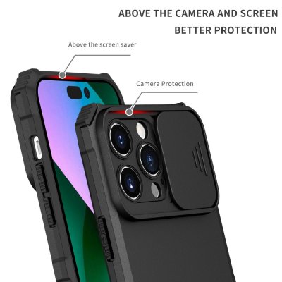 Köp Kickstand Skal iPhone 14 Pro Max Kameraskydd Svart Online