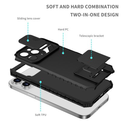 Köp Kickstand Skal iPhone 14 Pro Max Kameraskydd Svart Online