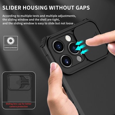 Köp Kickstand Skal iPhone 14 Pro Max Kameraskydd Svart Online
