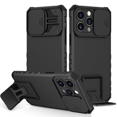 Köp Kickstand Skal iPhone 14 Pro Max Kameraskydd Svart Online