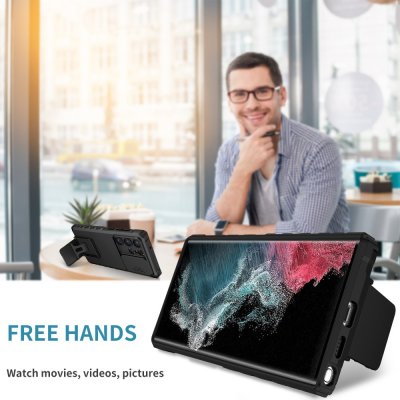 Köp Kickstand Skal Samsung Galaxy S23 Ultra Kameraskydd Svart Online