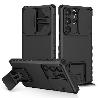 Köp Kickstand Skal Samsung Galaxy S23 Ultra Kameraskydd Svart Online