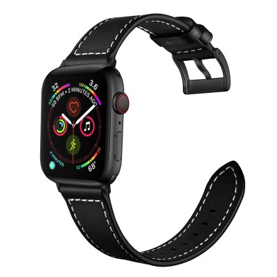 Techhuset Klassiskt Läderarmband Apple Watch 42mm/44mm Svart bild 4