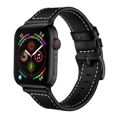 Köp Klassiskt Läderarmband Apple Watch Ultra 2 49mm Svart Online