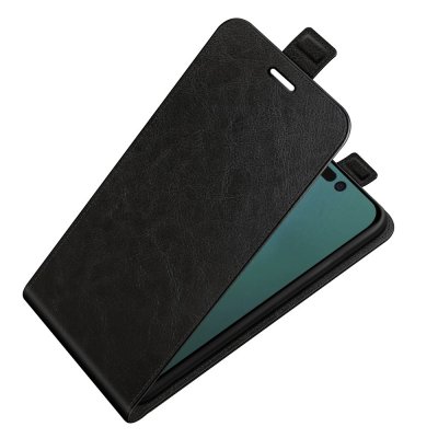 Läder Flip Fodral iPhone 14 Pro Svart - Techhuset.se