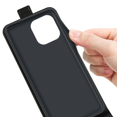 Läder Flip Fodral iPhone 14 Pro Svart - Techhuset.se