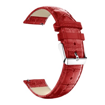 Läderarmband Krokodil Samsung Galaxy Watch Active Röd - Techhuset.se