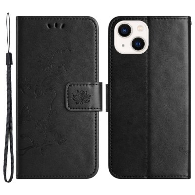 Köp Läderfodral Fjärilar iPhone 15 Plus Svart Online