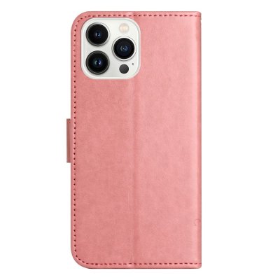 Köp Läderfodral Fjärilar iPhone 15 Pro Rosa Online