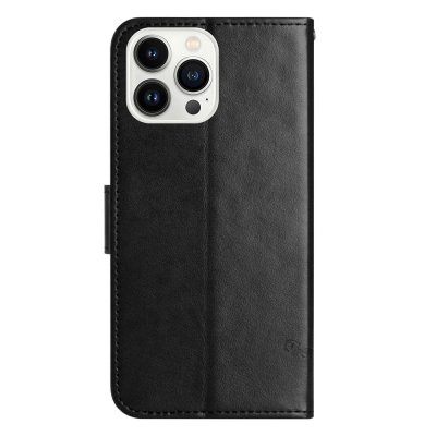 Köp Läderfodral Fjärilar iPhone 15 Pro Svart Online