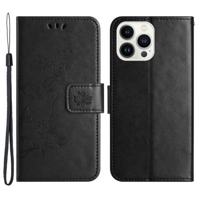 Köp Läderfodral Fjärilar iPhone 15 Pro Svart Online