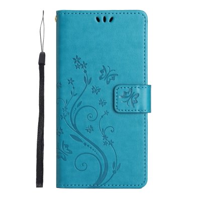 Köp Läderfodral Fjärilar Samsung Galaxy S23 Ultra Blå Online