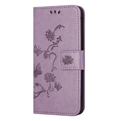 Köp Läderfodral Fjärilar Samsung Galaxy S24 Lila Online