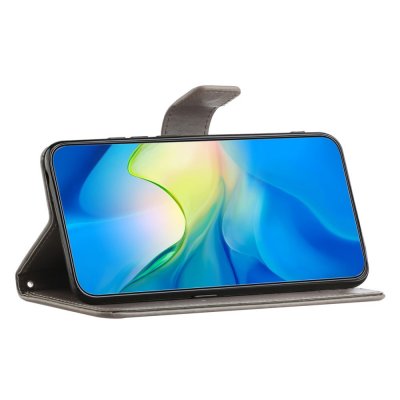 Köp Läderfodral Fjärilar Samsung Galaxy S24 Plus Grå Online