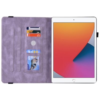 Läderfodral iPad 10.2 9th Gen (2021) Lila