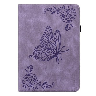 Läderfodral Apple iPad Air 11 7th Gen (2025) Fjärilar Lila