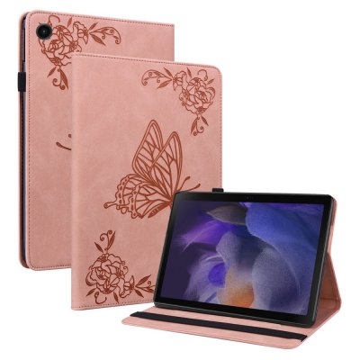Köp Läderfodral Samsung Galaxy Tab A8 10.5 Fjärilar Rosa Online