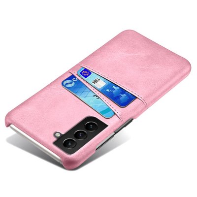 Läderskal Kortfack Samsung Galaxy S22 Rosa - Techhuset.se