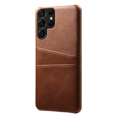 Köp Läderskal Kortfack Samsung Galaxy S23 Ultra Brun Online