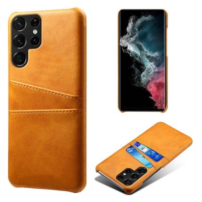 Köp Läderskal Kortfack Samsung Galaxy S23 Ultra Cognac Online